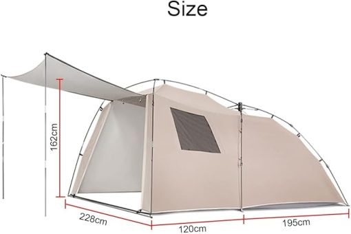 3 to 4 Person Family Camping Tent with Large Mesh Ventilation - Image 2