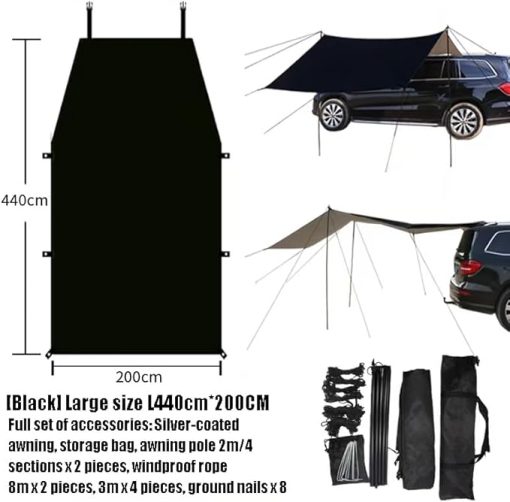 Jeep Avenger Cherokee Compass Gladiator Camping Tarpaulin Awning - Image 2