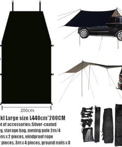 Dacia Camping Tarpaulin Car Awning Waterproof Sunshade Hammock 2