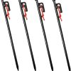Toyvian 4pcs Sturdy Outdoor Tent Stakes for Camping Easy to Install 4