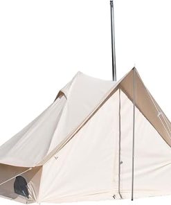S’more Fronti Canvas Camping Tent – 2 Person, 4 Season, Weather Resistant Glamping Tent with Stove Jack for Car Camping & Hiking