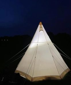 Spacious Family Tipi Tent with Lightweight Aluminum and Canvas Design 2