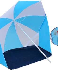 Beach Umbrella Shelter with Detachable Sidewalls Easy Setup