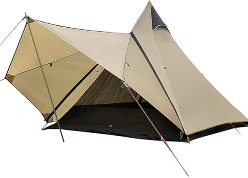 Double Layer Anti-UV Pyramid Teepee Tent for Camping 3-4 Person