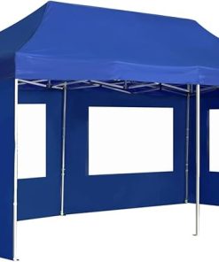 Gecheer Outdoor Tent Professional Folding Party Tent with Walls Aluminum 19.7’x9.8′ Blue 2