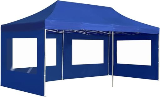 Gecheer Outdoor Tent Professional Folding Party Tent with Walls Aluminum 19.7'x9.8' Blue - Image 2