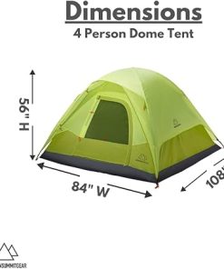 Campside Dome Tent for 3-6 People Perfect for Outdoor Camping 2