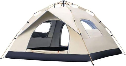 Portable Multi-Purpose Camping Tent with Double Doors and Windows