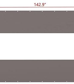 Heavy Duty Outdoor Clear Panel Curtain Waterproof Weather Resistant Gray 2