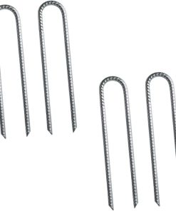4Pcs Heavy Duty Galvanized Steel Tent Stakes for Camping and Gardens