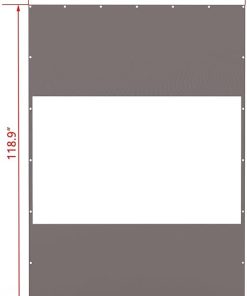 Heavy Duty Clear Panel Curtain for Outdoor Spaces Waterproof Gray 2