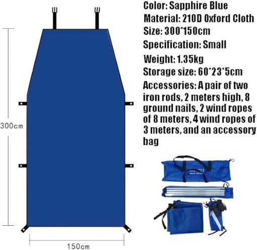 SEAT Arosa Cordoba Exeo Camping Tarpaulin Waterproof Car Awning - Image 2