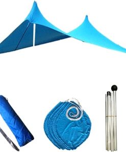 Lightweight Beach Sun Shade Canopy Tent with Support and Packing Bag