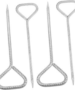 Heavy Duty Steel Tent Stakes 4pcs Portable for Camping and Weddings