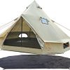 Large 14-Person Family Camping Tent Red and White Polyester Fabric 3