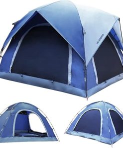 3 Person Camping Tents HIKERBRO Dome Tent with Upgraded Doors Waterproof 4 Person Tent with Removable Rainfly Easy Up Tents for Hiking and Travel