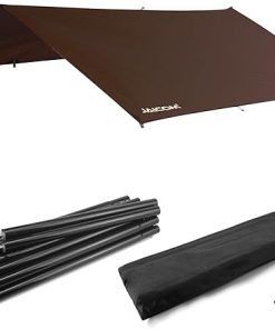 Waterproof Camping Tarp Poles Set Adjustable for Outdoor Shelters