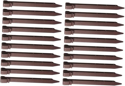 TOYANDONA Long Lasting Plastic Tent Ground Pegs 20 Pieces Extra Length Wide Base for Strong Holding Power