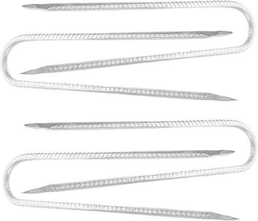 U Shaped Metal Garden Stakes 4 Pack for Landscape and Outdoor Use