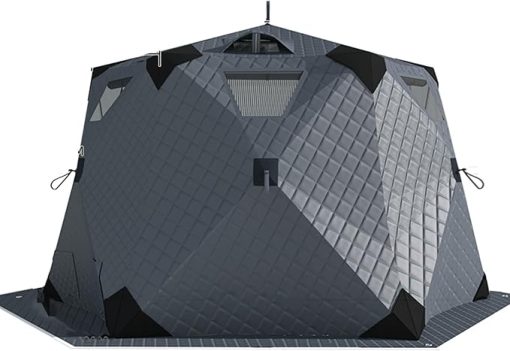 Insulated Ice Fishing Tent with Floor Mat for 6-10 People Portable