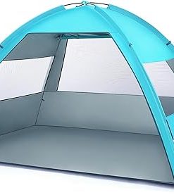Totority Large Folding Beach Tent 10x10ft Portable Family Shelter