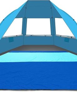 Gorich Beach Tent for 3-6 People with UV Protection and Sandproof Blanket