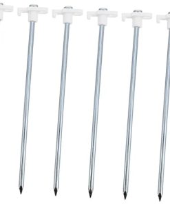 10 Camping Tent Stakes Long Stainless Steel Ground Nails Easy Carry