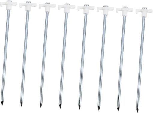 10 Camping Tent Stakes Long Stainless Steel Ground Nails Easy Carry