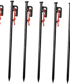Heavy Duty Tent Stakes 6pcs Strong Steel Ground Anchors for Camping