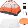 HEMOTON Tent Stakes Set Heavy Duty Iron Camping Ground Pegs Easy Install 4