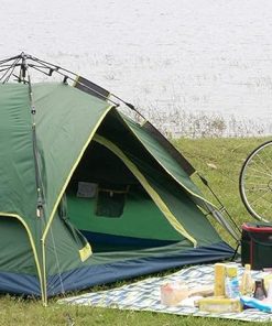 Kids Large Teepee Tent for Camping 3-4 People Rainproof Green 2