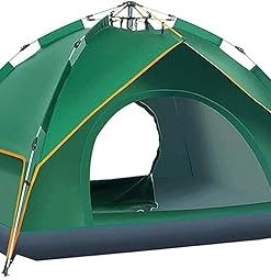Portable Windproof Camping Tent for 3-4 Persons Lightweight Orange 2