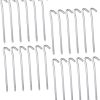 Heavy-Duty Steel Rebar Tent Stakes 18 Inch Durable 6-Pack Black 4