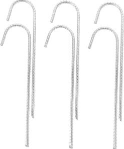 Heavy Duty Tent Stakes 6pcs Portable Ground Pegs for Camping Accessories