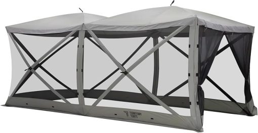 Instant Shade Event Tent 16' x 8' UV-Resistant Slate Gray ST800SL