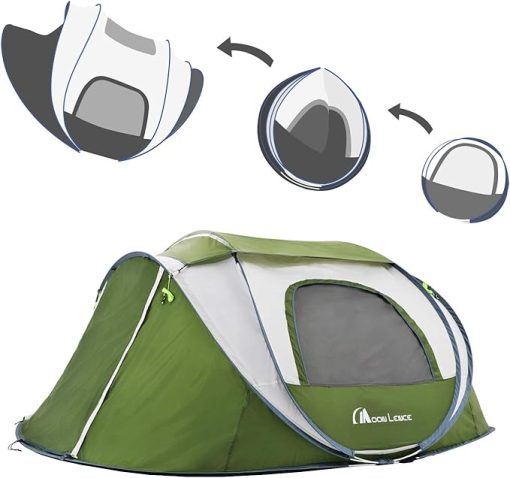 4 Person Waterproof Pop Up Camping Tent Sets Up in 10 Seconds - Image 2