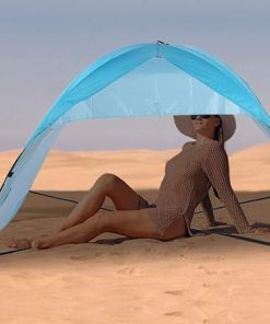 Portable Folding Beach Tent with UV Protection for Family Vacations 2