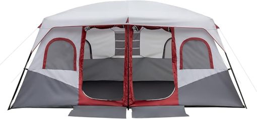 10 Person Family Cabin Tent 2 Rooms Adjustable Ventilation Storage