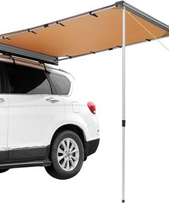 Car Side Awning 4.6’x6.6′ Rooftop Sun Shade Vehicle Awning Yard Shelter