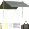 10x10FT Beach Tent Canopy with UPF50 UV Protection and Sandbags 4