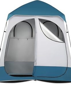 Portable Double Privacy Shower Tent for Outdoor Camping Use
