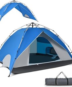 Tangkula 4 Person Portable Camping Tent with Removable Rainfly
