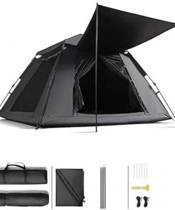 Waterproof Pop Up Tent for 4 Adults Easy Setup Lightweight Camping