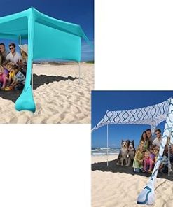 10×10 Beach Canopy Tent with Sidewalls UPF50+ Water Resistant