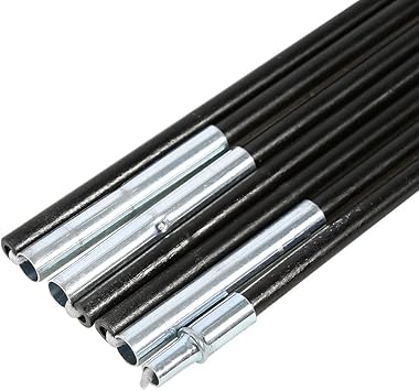 Double Tent Pole Support Frames Kit for 7 Sections Outdoor Camping 2 Double Tent Pole Support Frames Kit for 7 Sections Outdoor Camping - Image 2