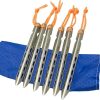 20pcs Iron Nail Shape Tent Pegs for Camping Silver Color 4