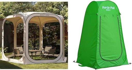 East Oak 10x10 FT Screen House Tent and GigaTent 6x6 FT Changing Room