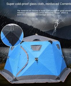 Winter Ice Fishing Tent for 5-8 People Waterproof Portable Shelter 2