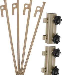 Adjustable Tent Pole Fixer Kit 6pcs Plastic Stakes for Outdoors