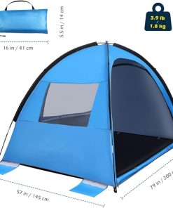 Lightweight Portable Beach Tent Easy Set Up Family Sun Shelter 2
